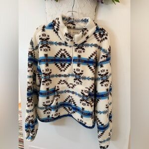 HYFVE Multicolor 1/4 zip Fleece Pullover Size Large